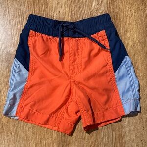 GAP Kids Orange and Navy Swim Trunks